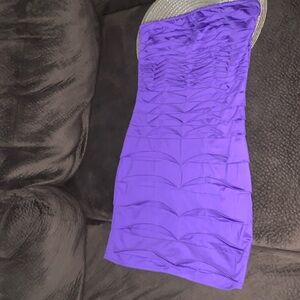NWOT Purple Mini Bodycon Strapless Dress size XS